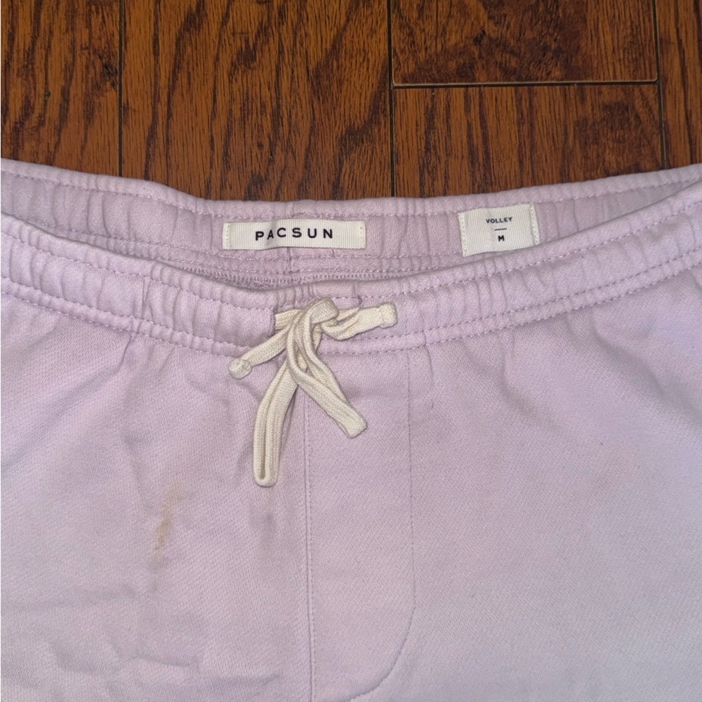 Pacsun Men’s Mauve Colorblock Fleece Volley Sweat Shorts | Size Medium - Picture 5 of 11